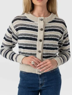 Sale Saint and Sofia Fearne Knit Cardigan - Blue Stripe