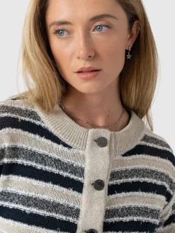 Sale Saint and Sofia Fearne Knit Cardigan - Blue Stripe