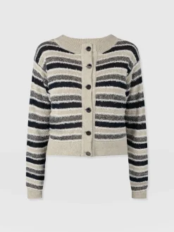 Sale Saint and Sofia Fearne Knit Cardigan - Blue Stripe