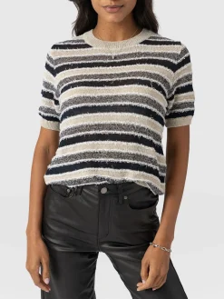 Fashion Saint and Sofia Fearne Knit Tee - Blue Stripe