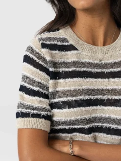 Fashion Saint and Sofia Fearne Knit Tee - Blue Stripe