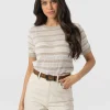 Best Saint and Sofia Fearne Knit Tee - Cream Stripe