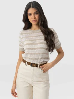 Best Saint and Sofia Fearne Knit Tee - Cream Stripe