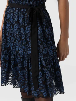 Clearance Saint and Sofia Fearne Lace Mini Dress - Blue/Black