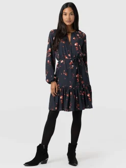 Sale Saint and Sofia Fia Mini Tiered Dress - Dark Roses