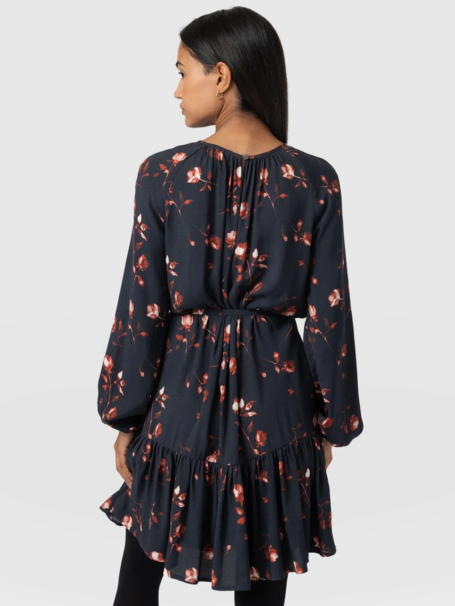 Sale Saint and Sofia Fia Mini Tiered Dress - Dark Roses