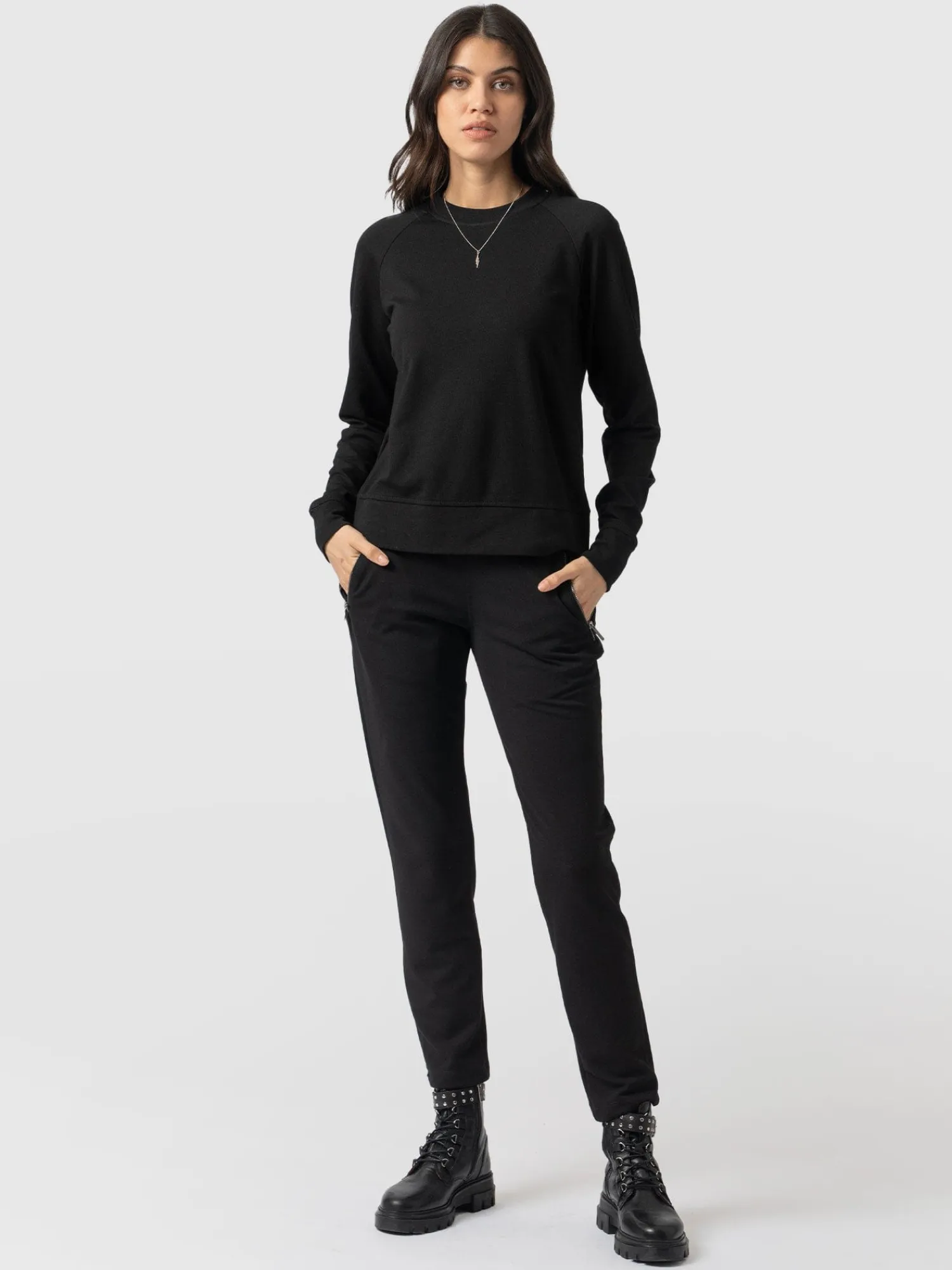 Fashion Saint and Sofia Finsbury Zip Pant - Black