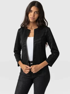 Online Saint and Sofia Florence Jacket - Black Zebra