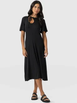 Online Saint and Sofia Freya Tie Dress - Black