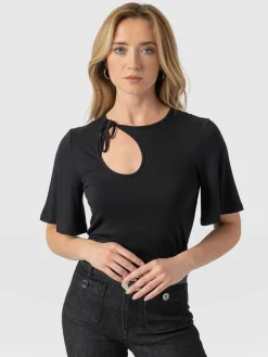 Best Saint and Sofia Freya Tie Tee - Black