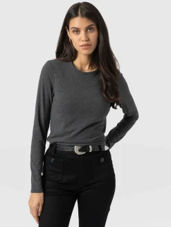 New Saint and Sofia Glen Crew Neck Tee - Charcoal