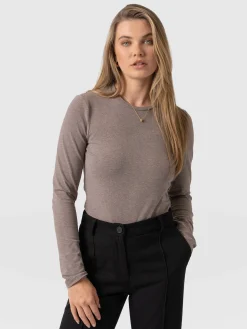 Sale Saint and Sofia Glen Crew Neck Tee - Coco