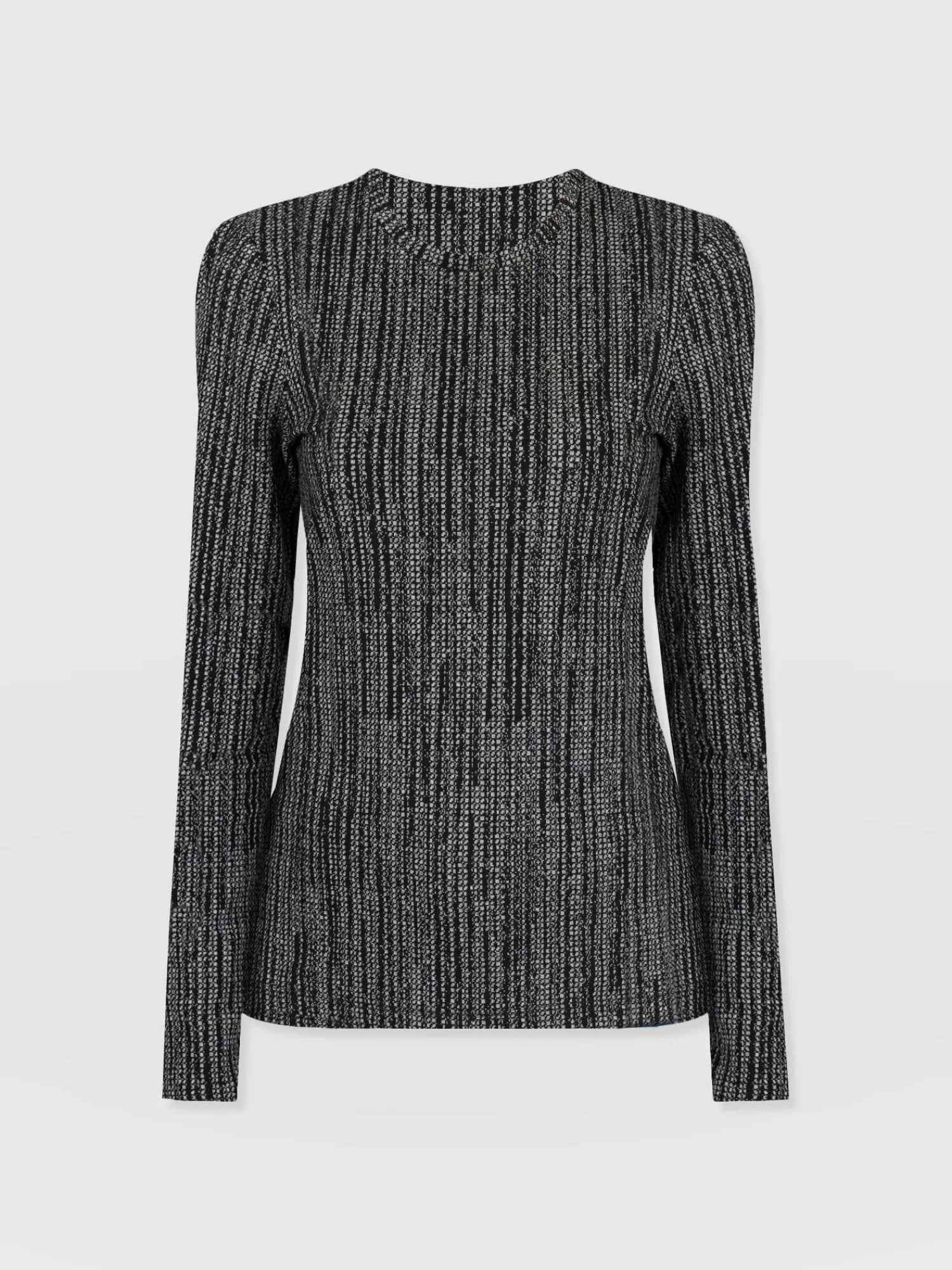 New Saint and Sofia Glen Crew Neck Tee - Grey/Black