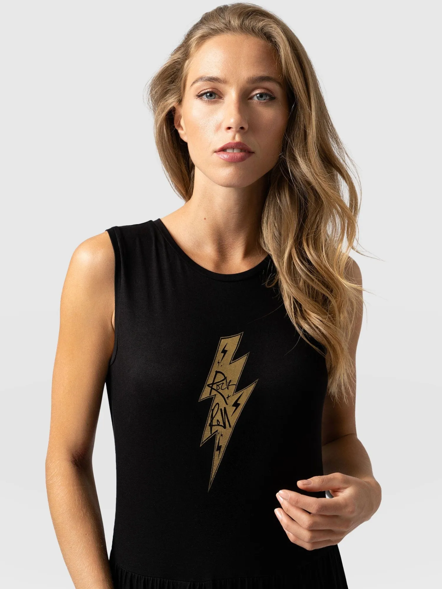 Sale Saint and Sofia Greenwich Dress - Black Rock n Roll