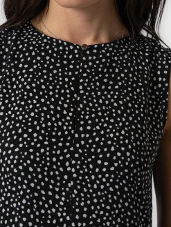 Discount Saint and Sofia Greenwich Dress - Black Spot Tencel