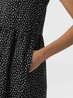 Discount Saint and Sofia Greenwich Dress - Black Spot Tencel