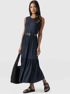 Discount Saint and Sofia Greenwich Dress - Navy