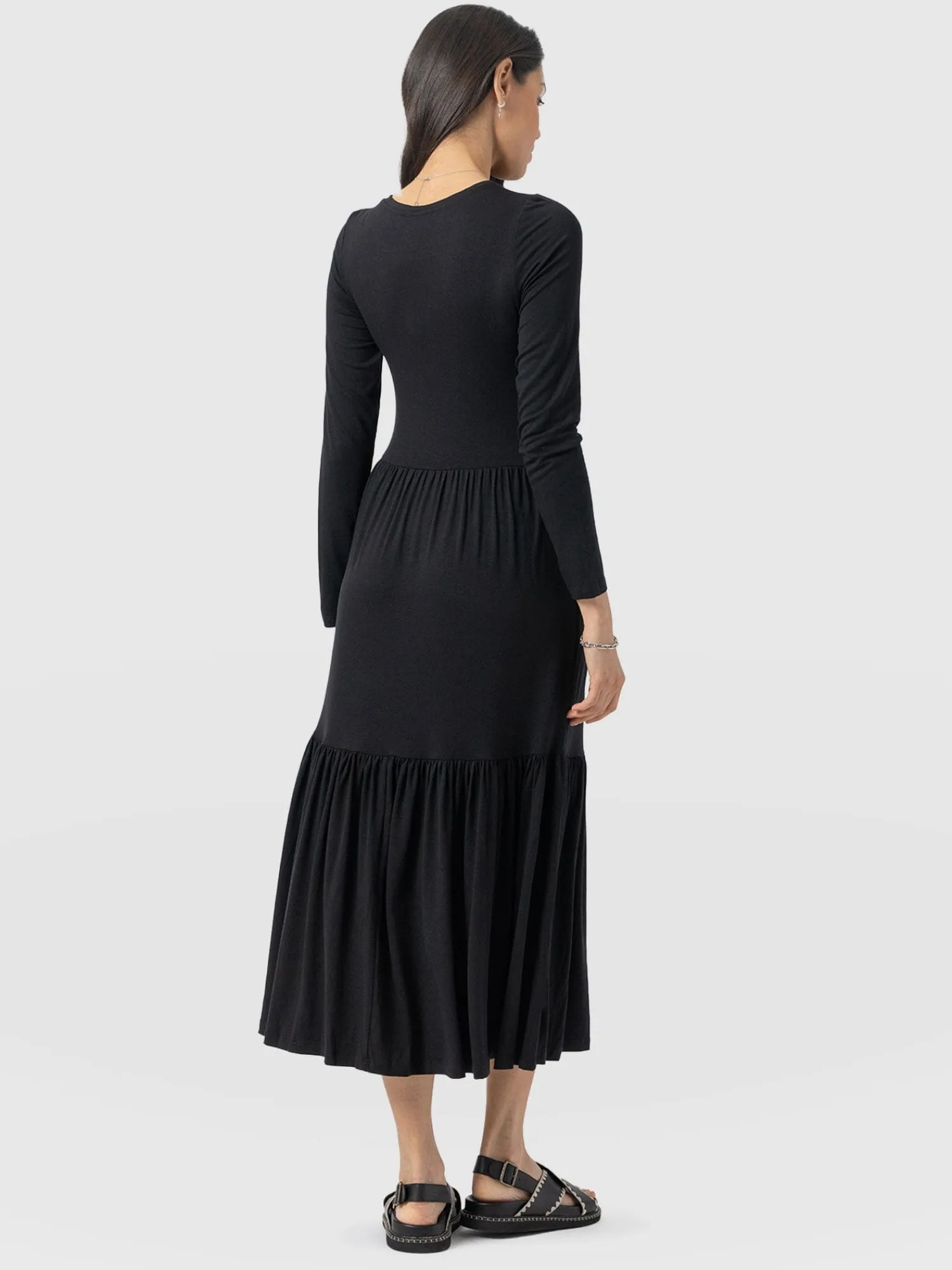 New Saint and Sofia Greenwich Dress Long Sleeve - Black