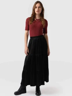 Sale Saint and Sofia Greenwich Skirt - Gloss Black