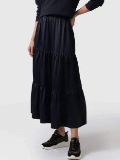 Sale Saint and Sofia Greenwich Skirt - Navy Viscose