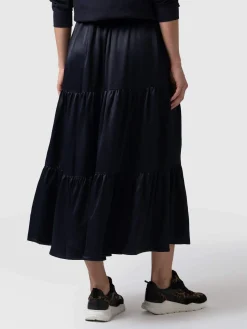 Sale Saint and Sofia Greenwich Skirt - Navy Viscose