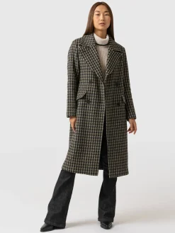 Best Saint and Sofia Hampton Coat - Olive Houndstooth