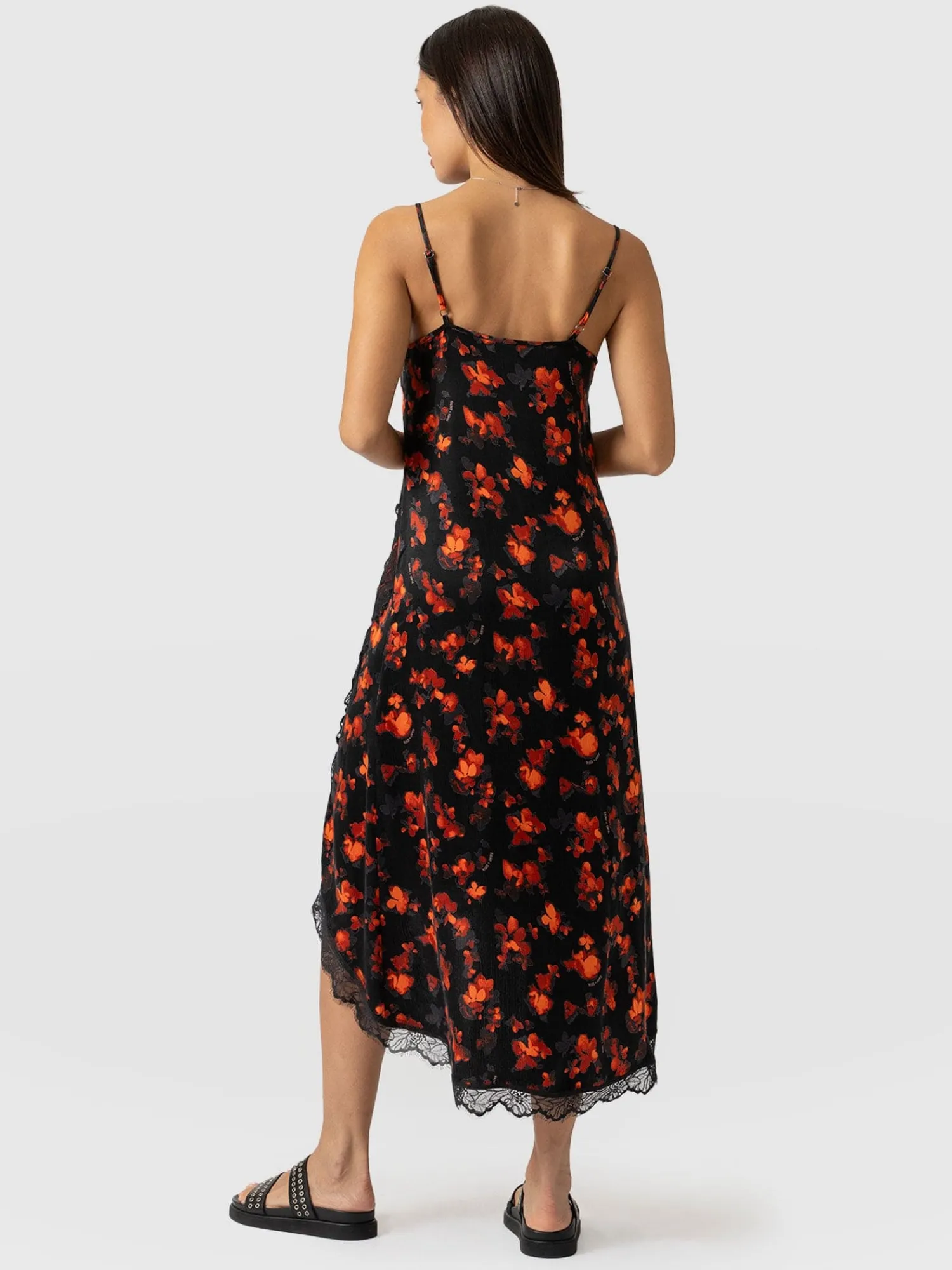 Fashion Saint and Sofia Harper Lace Cami Dress - Red Aurora