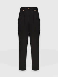 Online Saint and Sofia High Waisted Cargo Pant - Black