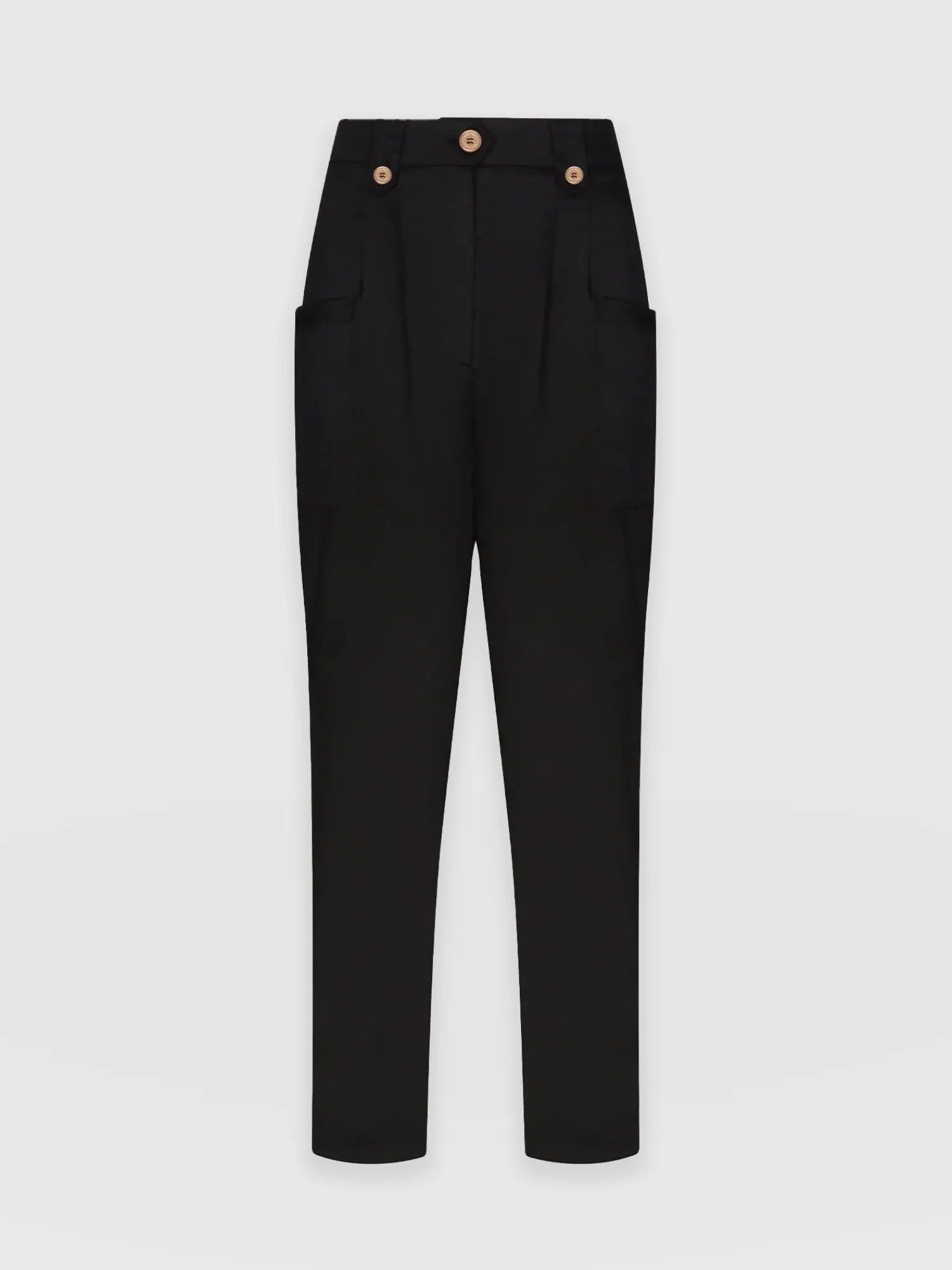 Online Saint and Sofia High Waisted Cargo Pant - Black