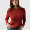 Online Saint and Sofia Honeycomb Rib Sweater - Amber