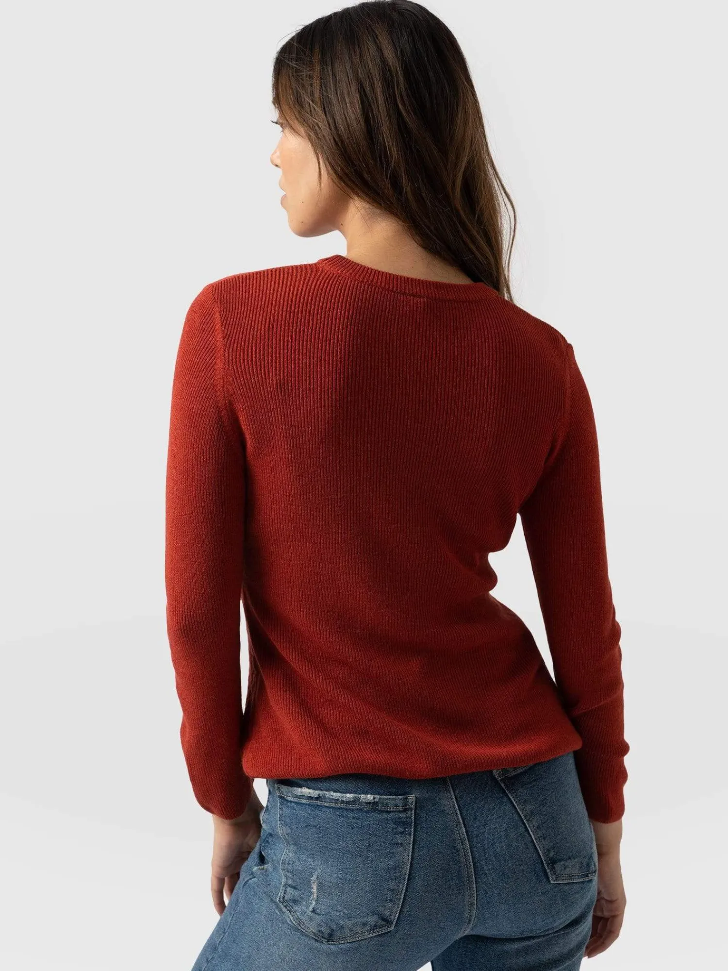 Online Saint and Sofia Honeycomb Rib Sweater - Amber