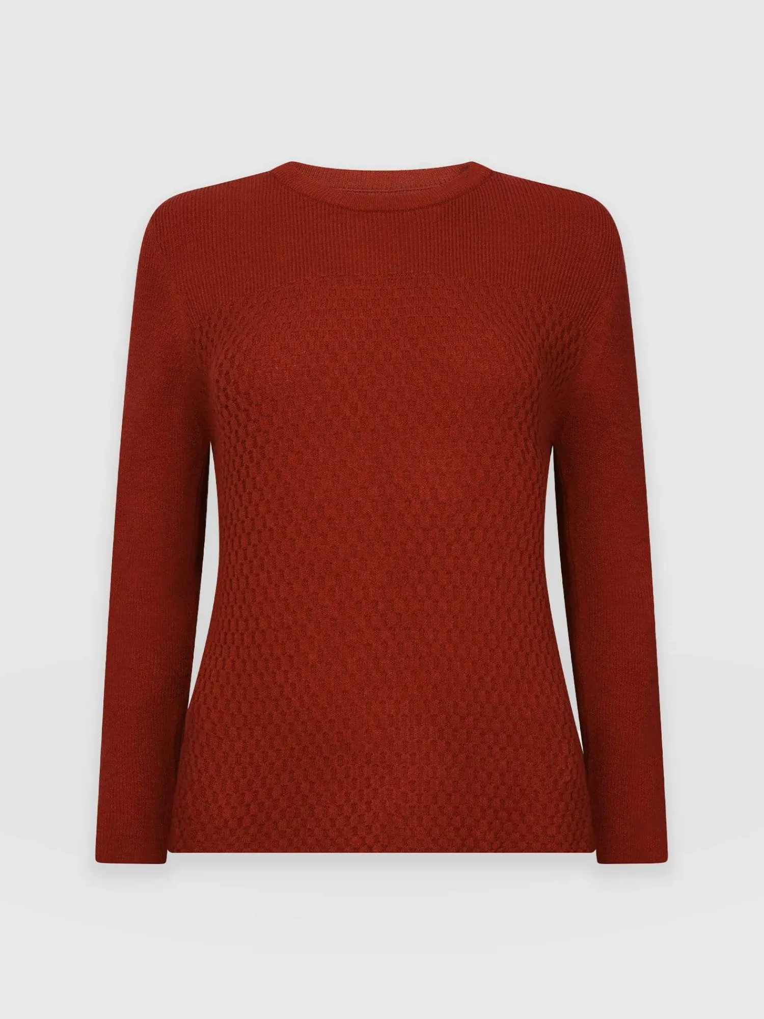 Online Saint and Sofia Honeycomb Rib Sweater - Amber