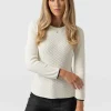 Discount Saint and Sofia Honeycomb Rib Sweater - Cream