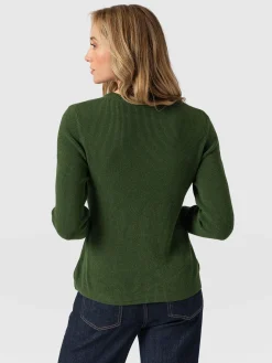 Clearance Saint and Sofia Honeycomb Rib Sweater - Green