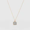 Sale Saint and Sofia Iridescence Square Charm Necklace - Gold