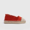 Best Saint and Sofia Ivy Frayed Espadrille Pumps - Orange