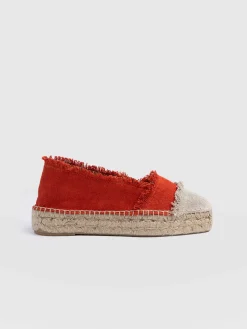 Best Saint and Sofia Ivy Frayed Espadrille Pumps - Orange