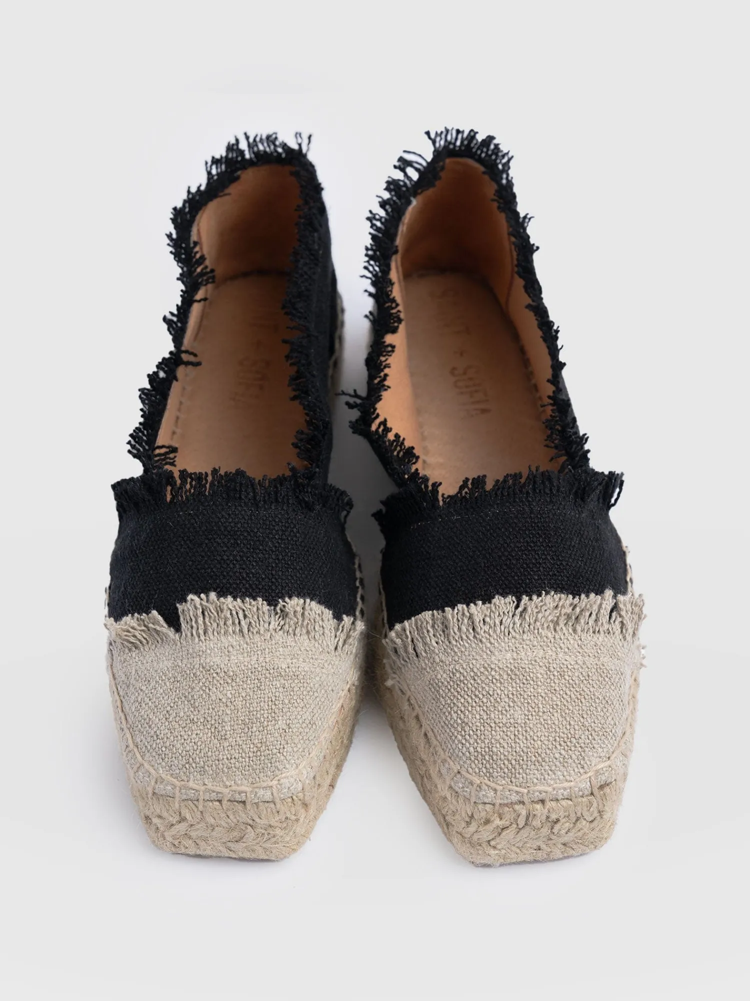 Best Saint and Sofia Ivy Frayed Espadrille Pumps - Black