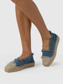 Hot Saint and Sofia Ivy Frayed Espadrille Pumps - Blue