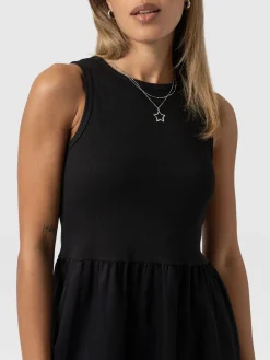 Hot Saint and Sofia Ivy Full Skirt Sleeveless Dress - Black