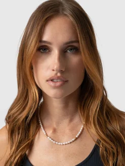 Outlet Saint and Sofia Jacqueline Pearl Necklace - Gold