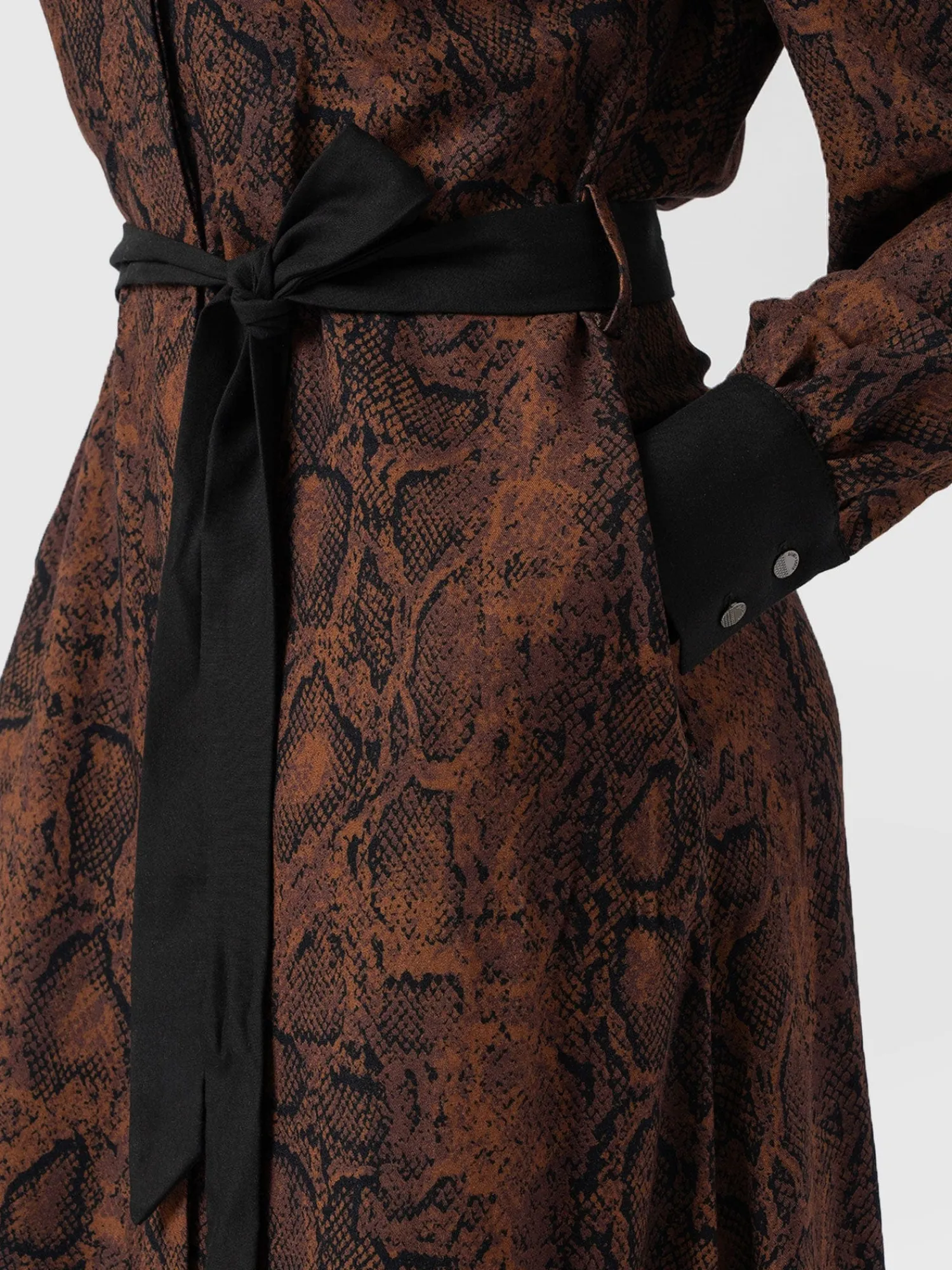 Sale Saint and Sofia Jacqueline Shirt Dress - Brown Snake