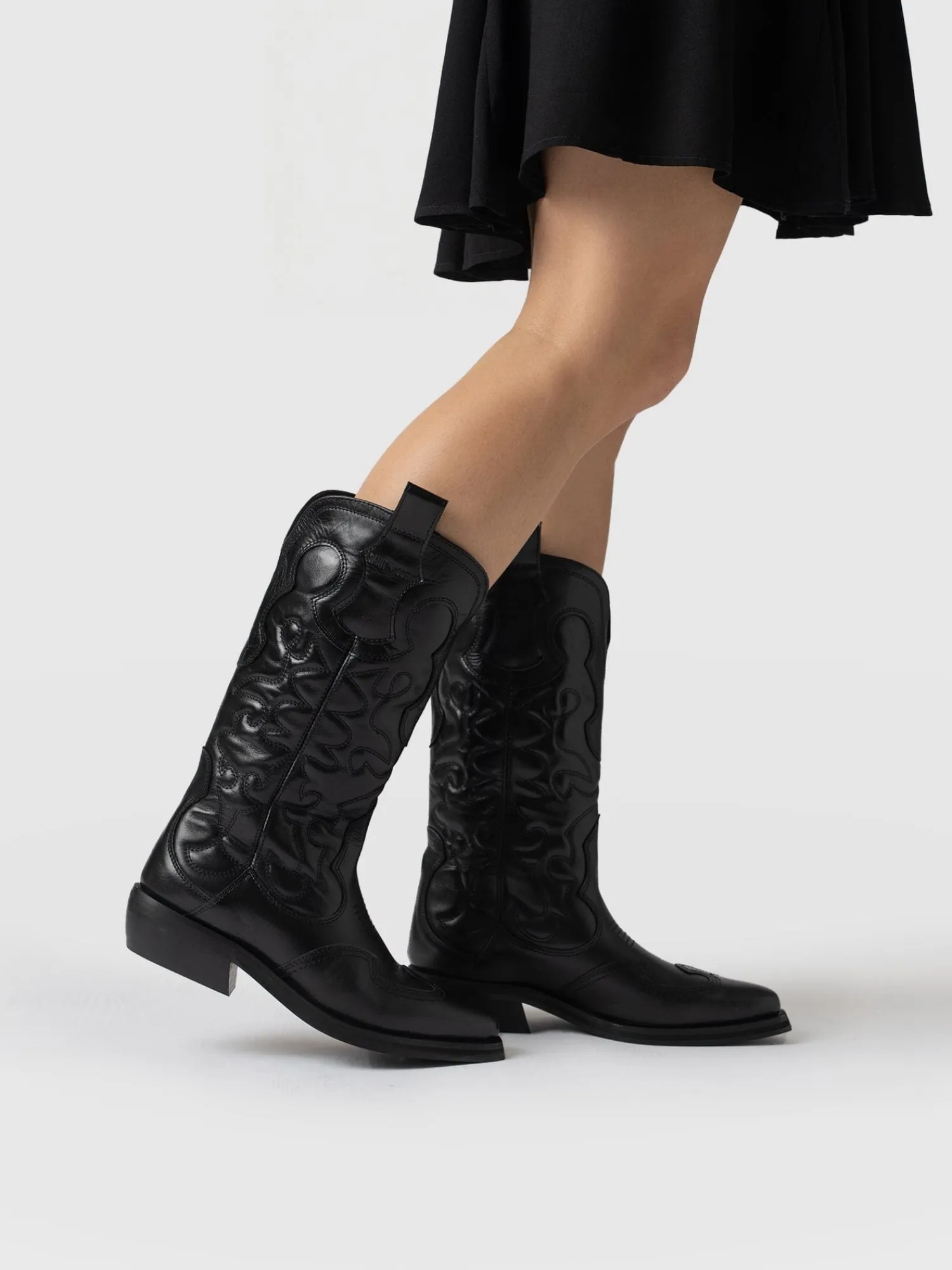 Fashion Saint and Sofia Kansas Western Boot - Black