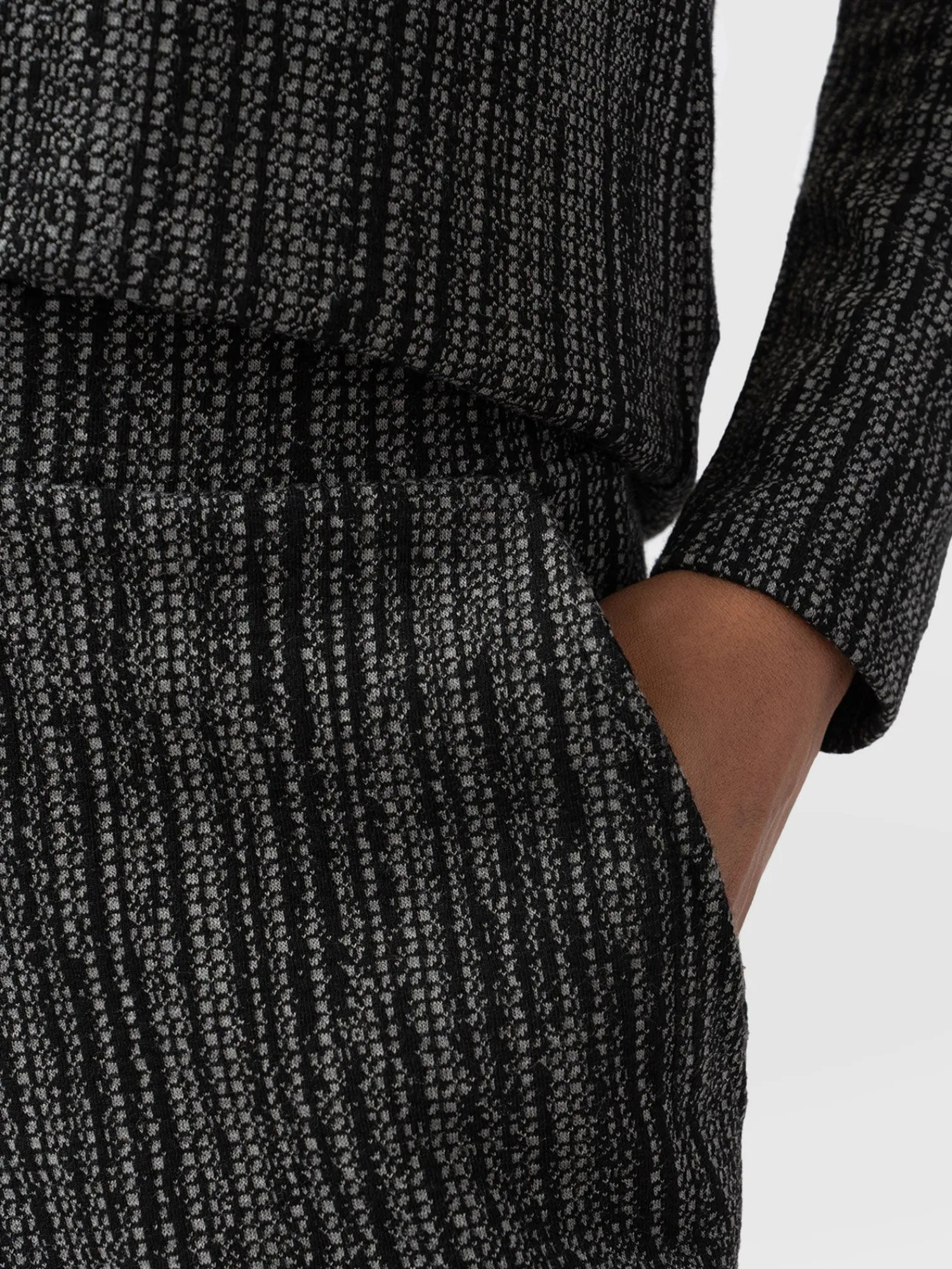 New Saint and Sofia Keller Wide Leg Pant - Grey/Black