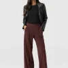 Outlet Saint and Sofia Keller Wide Leg Pant - Maroon