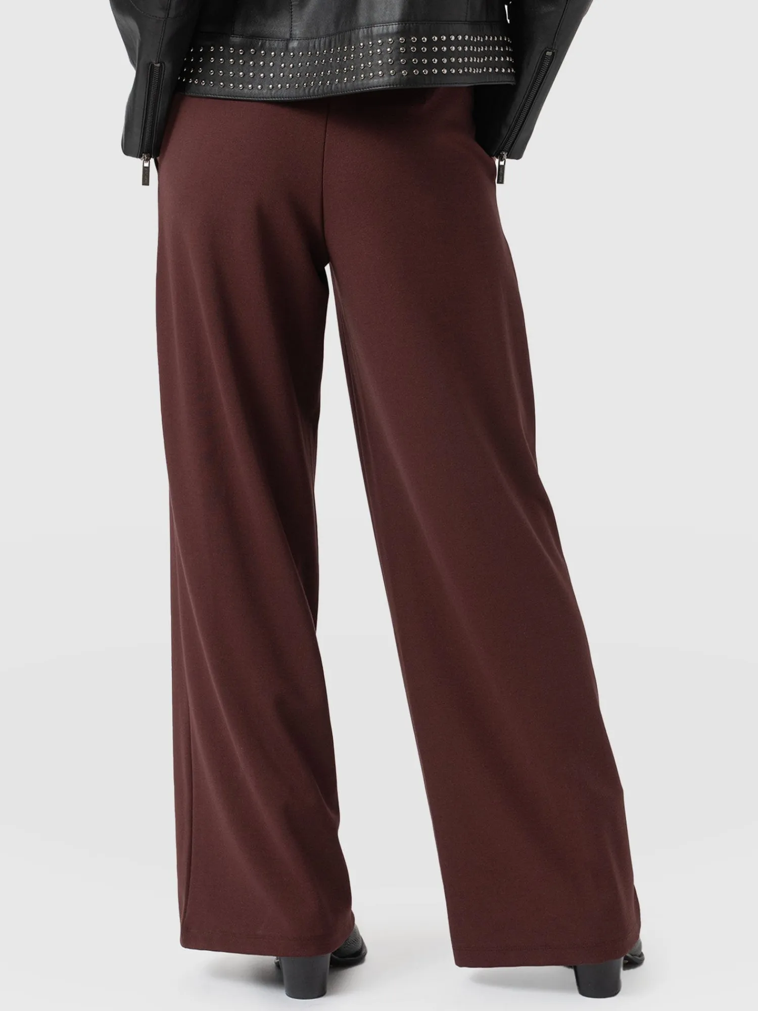 Outlet Saint and Sofia Keller Wide Leg Pant - Maroon