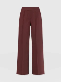 Outlet Saint and Sofia Keller Wide Leg Pant - Maroon