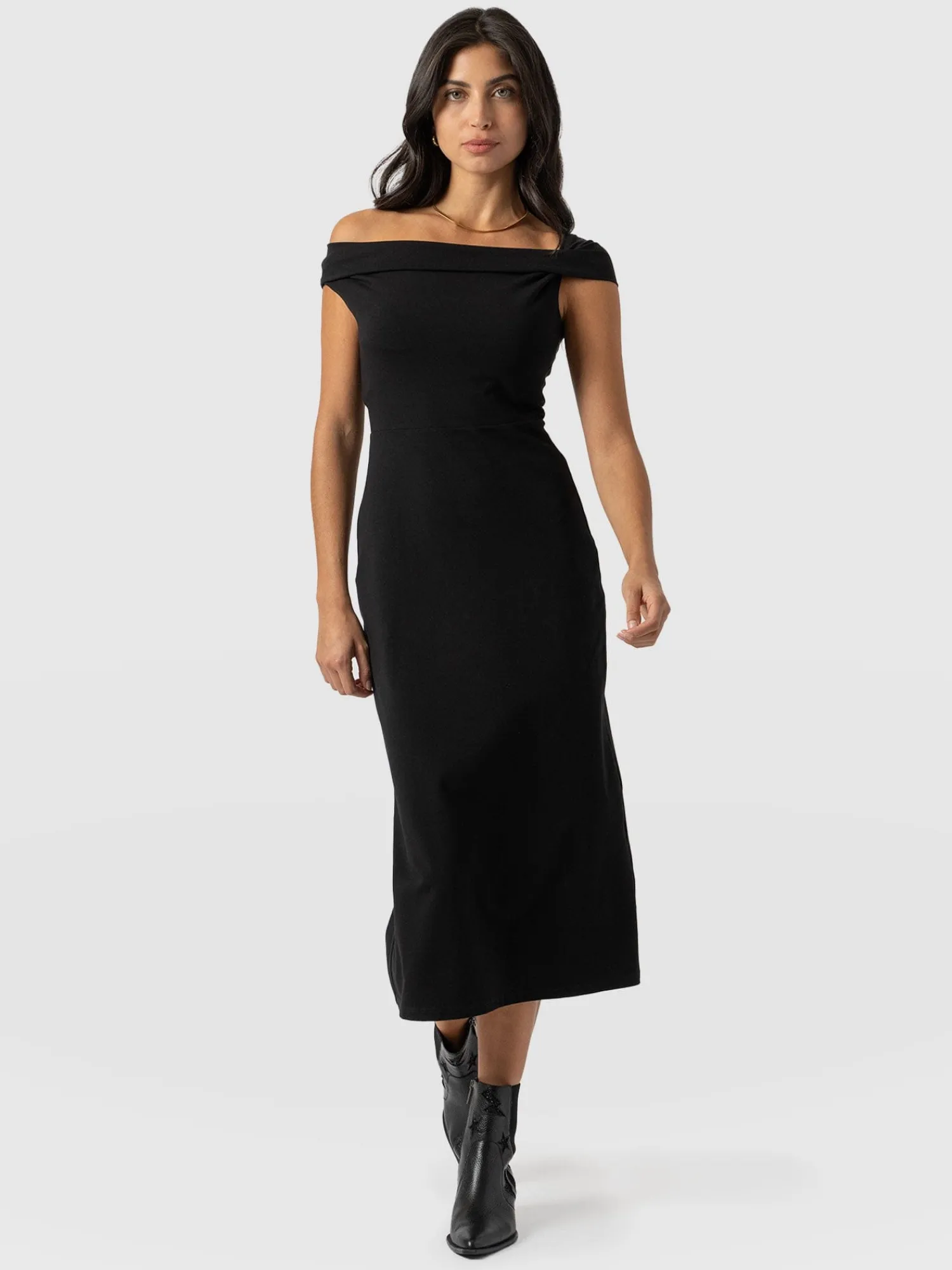 Online Saint and Sofia Kelsea Midaxi Dress - Black