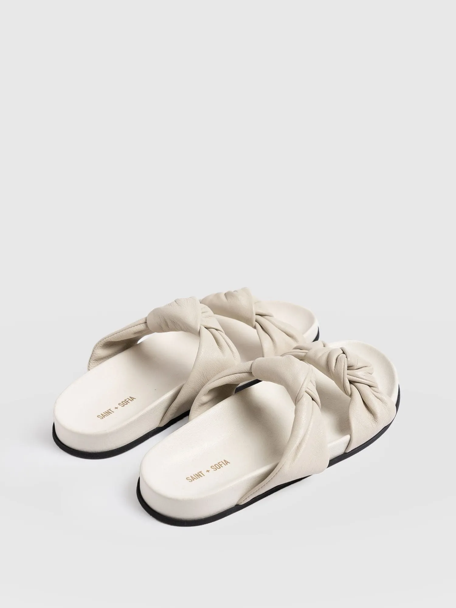 New Saint and Sofia Kingston Knot Sandal - Cream