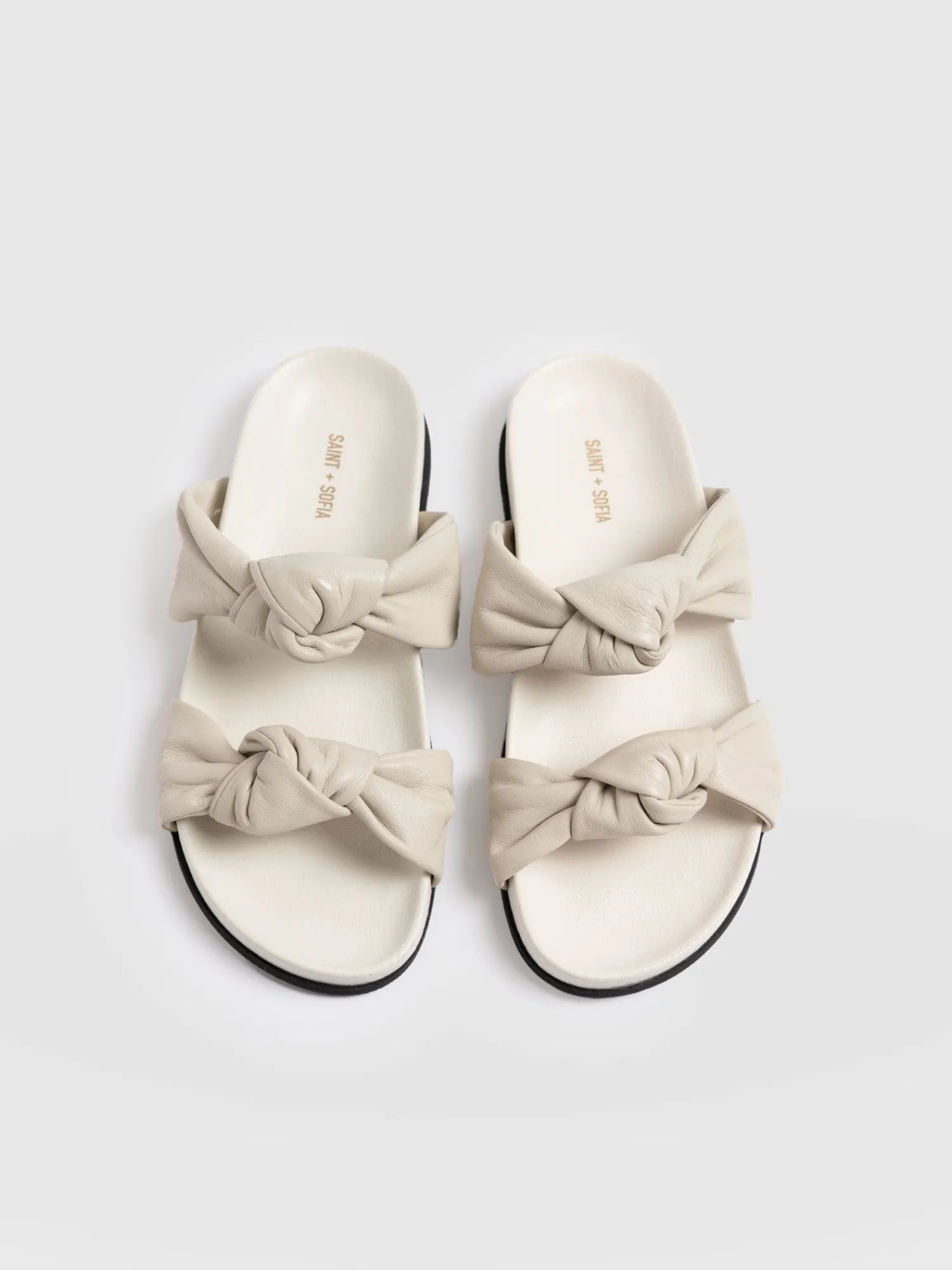 New Saint and Sofia Kingston Knot Sandal - Cream